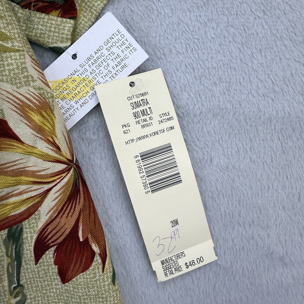 Koret Womens Button Up Shirt Multicolor Hawaiian Short Sleeve Roll Tab 20W‎ NWT - Picture 9 of 13
